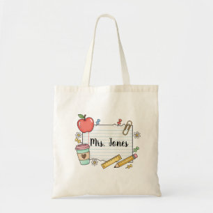 Personalised teacher Tote bag, Custom Teacher  Bag