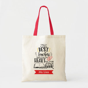 Personalised Teacher Tote Bags (Teach from Heart)