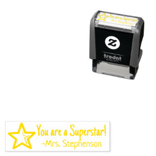 Personalised Teacher You are a Superstar Star Self-inking Stamp