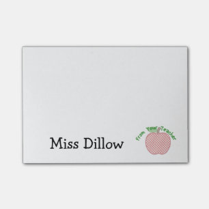 Personalised Teacher's Apple Post-it's Post-it Notes