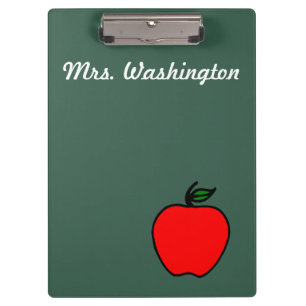 Personalised Teacher's Apple School Clipboard Gift