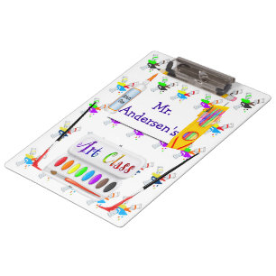 Personalised Teachers Art Class Clipboard