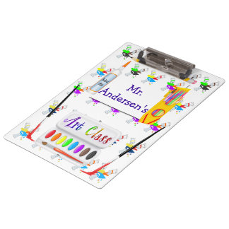 Personalised Teachers Art Class Clipboard