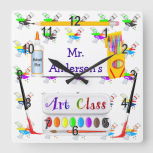 Personalised Teachers Art Class Clock