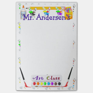 Personalised Teachers Art Class Post-it® Notes