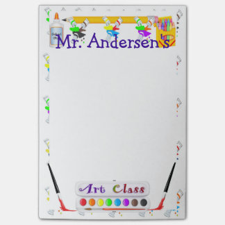 Personalised Teachers Art Class Post-it® Notes