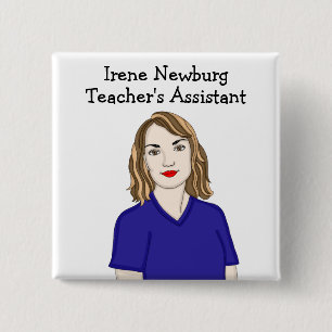 Personalised Teacher's Assistant Identification 15 Cm Square Badge