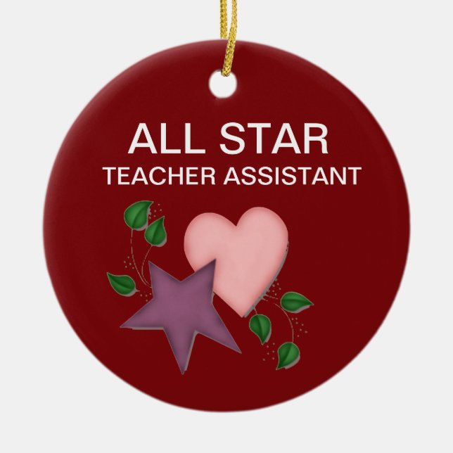 Personalised Teacher's Assistant Ornament (Front)