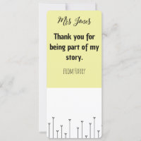 Personalised Teacher's Bookmark