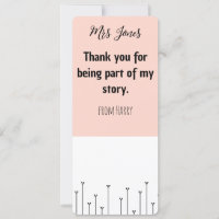 Personalised Teacher's Bookmark