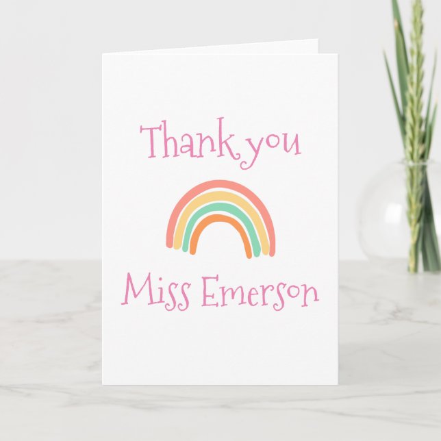 Personalised Teacher's Card - Thank You Gift (Front)