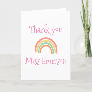 Personalised Teacher's Card - Thank You Gift