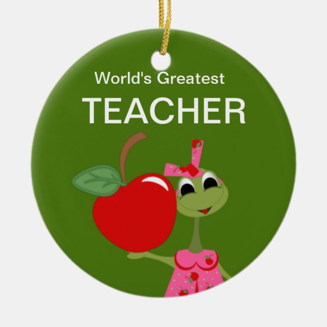 Personalised Teacher's Frog Ornament (Front)