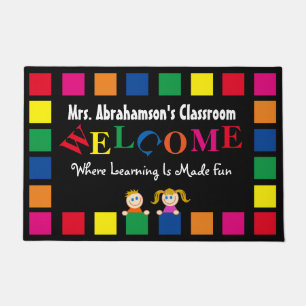 Personalised Teacher's Fun Welcome Doormat