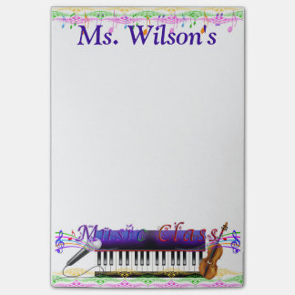 Personalised Teachers Music Class Post-it® Notes