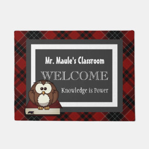 Personalised Teachers Plaid Welcome Doormat