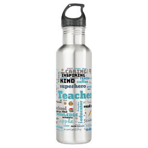 Personalised Teacher's word art 710 Ml Water Bottle