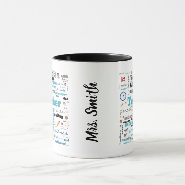 Personalised Teacher's word art mug (Center)