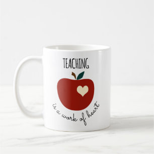 Personalised Teaching is a Work of Heart Teacher's Coffee Mug