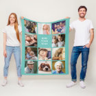 Personalised Teal 11 Photo Collage