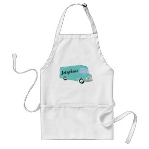 Personalised Teal Blue Food Truck Standard Apron