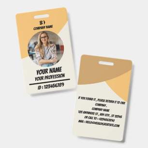 Personalised Teal Employee ID Badge