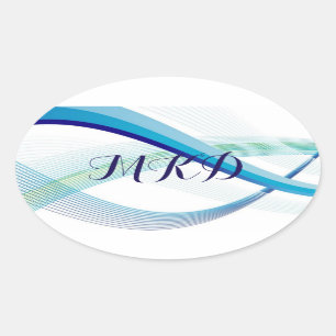 Personalised Teal Swirl Envelope Seal Stickers