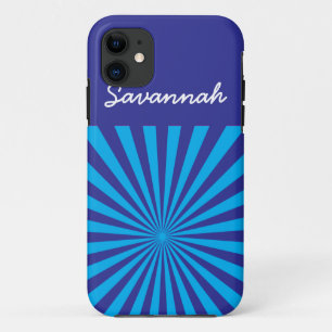 Personalised Teal Turquoise Blue Star Burst Case