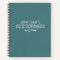 Personalised Teal White Sketchbook