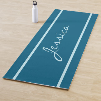 Personalised teal Yoga Mat