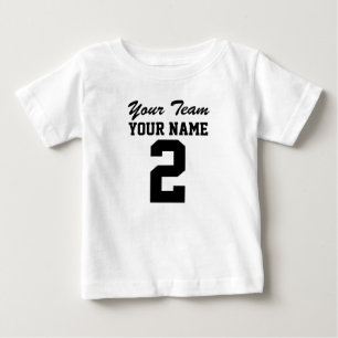 Personalised Team Athletic Baby Sports Jersey Tee
