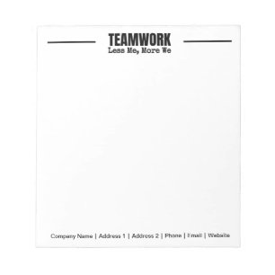 Personalised Team Inspirational Office Corporate  Notepad