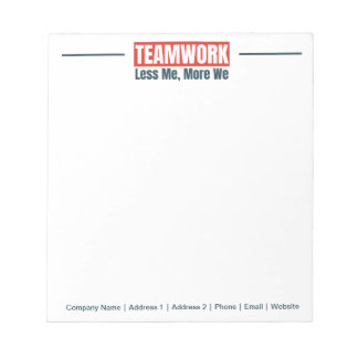 Personalised Team Inspirational Office Corporate Notepad