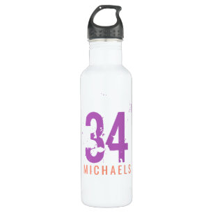 Personalised Team Jersey Number Custom Colours 710 Ml Water Bottle