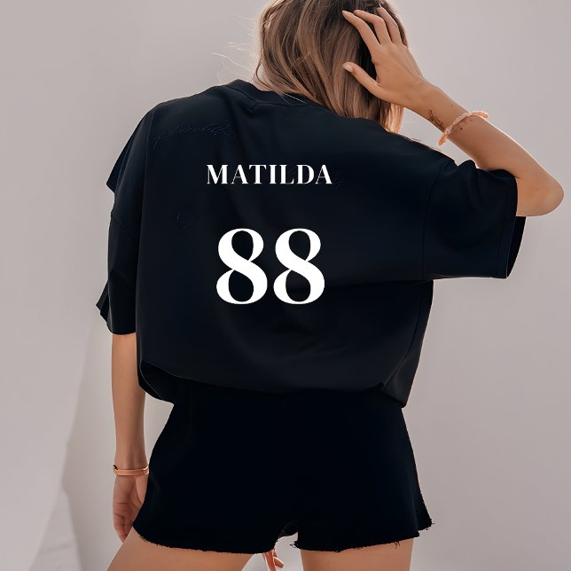 Personalised Team Logo Name Number Modern Sport  T-Shirt (Creator Uploaded)