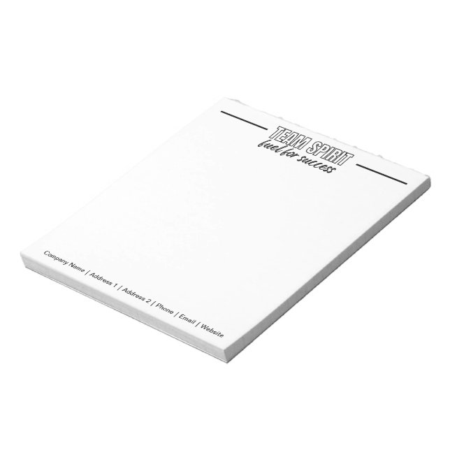 Personalised Team Motivational Office Corporate  Notepad (Rotated)