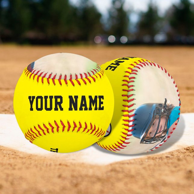 Personalised Team Name Number Date Photo Softball (Creator Uploaded)