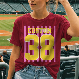 Personalised Team Name Number Game Day T-Shirt