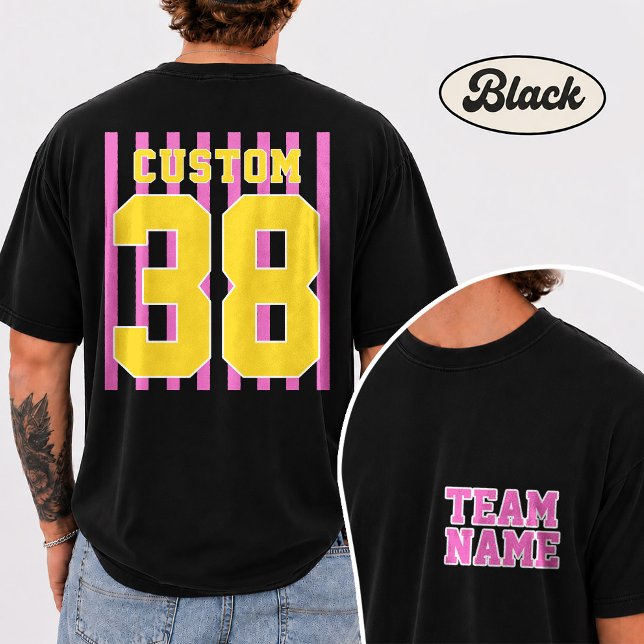 Personalised Team Name Number Game Day T-Shirt (Creator Uploaded)