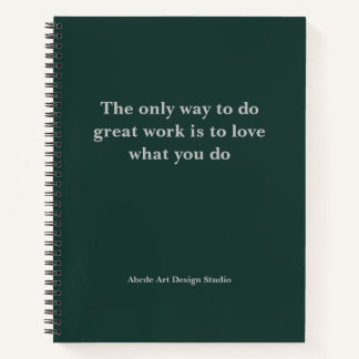 Personalised Team Slogan Address Name Notebook