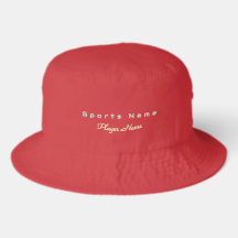 Personalised Team Spirit-Cap Bucket Accessory Red