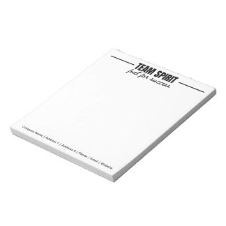 Personalised Team Spirit Staff Office Corporate Notepad