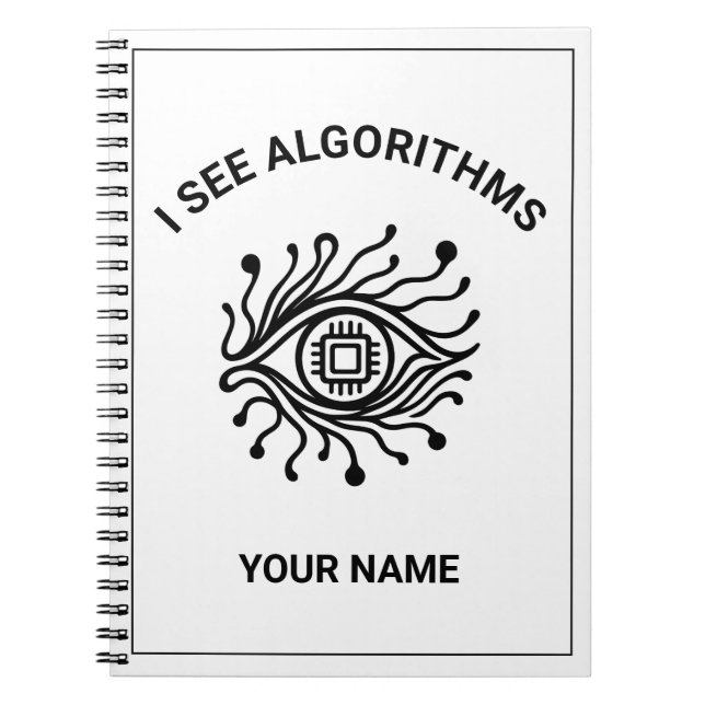 Personalised Tech Notebook with Custom Text (Front)