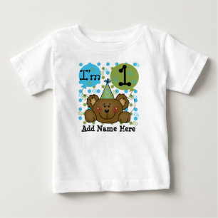 Personalised Teddy Bear 1st Birthday T-shirt
