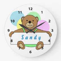 Personalised Teddy Bear Clocks
