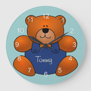 Personalised Teddy Bear Design Wall Clock