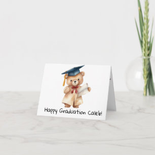 Personalised Teddy Bear Kindergarten Graduation Card