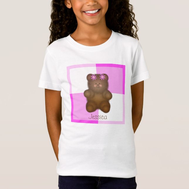 Personalised Teddy Bear T Shirt (Front)