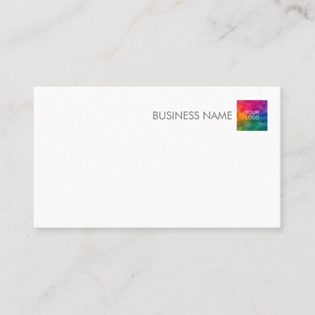Personalised Template Add Your Company Logo Here Business Card (Front)