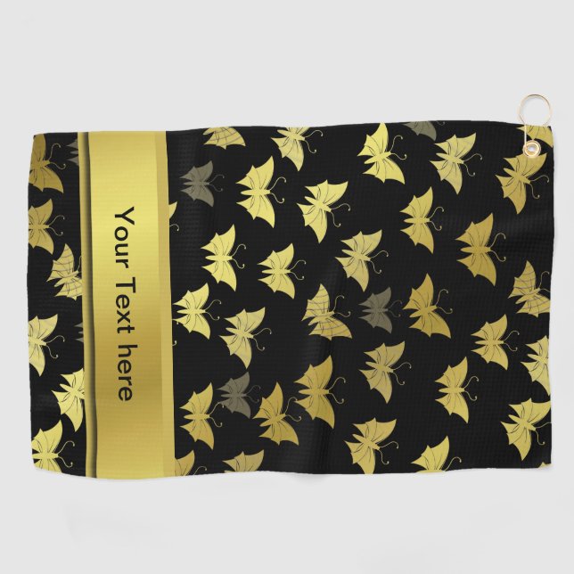 personalised, template, butterfly, butterflies, golf towel (Horizontal)